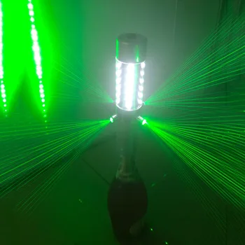 Перезаряжаемый светодиодный бенгальский огонь с лазерным светом Светодиодная бутылка Шампанское VIP сервис прославитель светодиодная лазерная стробоскопическая дубинка для бара