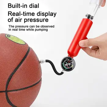  Мини-баскетбольный инфлятор с манометром Премиум Шариковый насос двойного действия Футбол Футбол Инфлятор