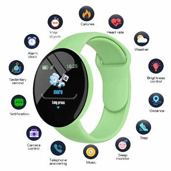 Женщины Новое упражнение D18 Real Stepcount Умные часы Многофункциональные смарт-часы с пошаговым подключением для мужчин Pro Подходит для Android