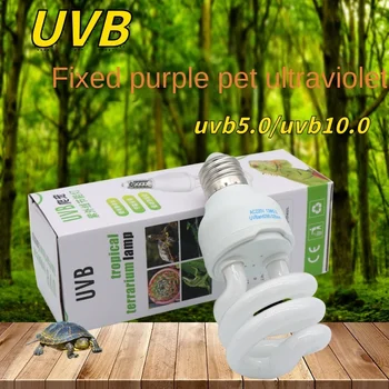 UVB5.0 / 10.0 Ящерица Кальций Добавка Лампа 13 Вт 26 Вт УФ-лампа E27 Энергосберегающая лампа для рептилий для черепах и амфибий