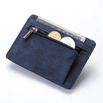 Новый ультратонкий мужской мужской PU кожа мини маленькие кошельки молния монета кошелек сумка пластиковая кредитная банковская карта сплошной цвет кошелек сумка