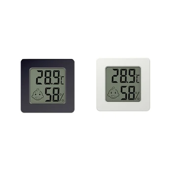 Mini LCD Цифровой термометр Гигрометр Гигрометр Измеритель температуры Датчик влажности Метеостанция Набор кнопок с батареей