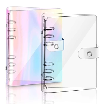 2 шт. A5 Rainbow Soft ПВХ Папка для ноутбука Прозрачная мягкая обложка для ноутбука из ПВХ, Вкладыш Лист Персональный Планировщик Скоросшиватель