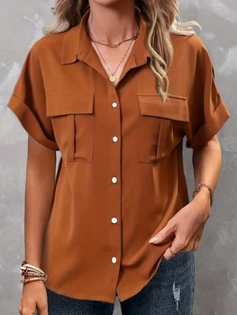 Женская рубашка больших размеров Летняя шикарная элегантная рубашка для пухлых женских модных рубашек