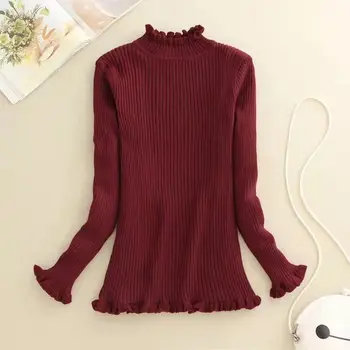 Элегантный женский свитер Оверсайз Вязаные пуловеры Женский трикотаж Джемпер Корейская мода Мягкая базовая 
