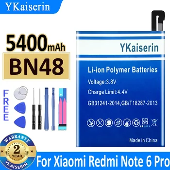 YKaiserin Сменный аккумулятор BN48 5400 мАч для Xiaomi Redmi Note 6 Pro Note6 Pro Высококачественная батарея Быстрая доставка