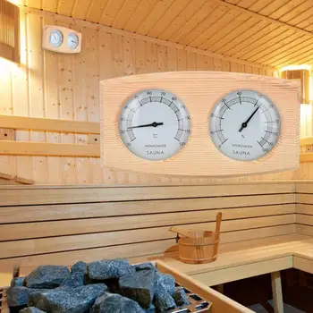 2 в 1 Сауна Комната Деревянный Термометр Гигрометр Температура пара Измеритель влажности Термометр Termómetro