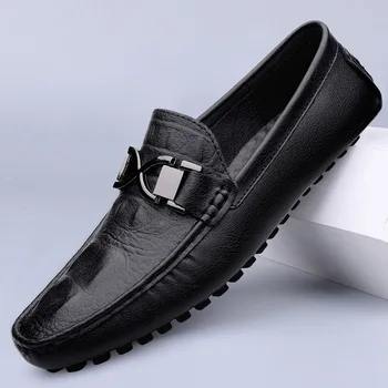 Лоферы Мужская обувь люксового бренда Мужская кожаная мужская повседневная обувь Балетки Мужская итальянская дизайнерская обувь Мужские мокасины Обувь для мужчин