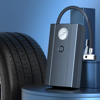 Charge Pump Портативный беспроводной воздушный компрессор Насос для накачки шин 12 В постоянного тока Авто Насос для шин Inpump с манометром для автомобильных шин