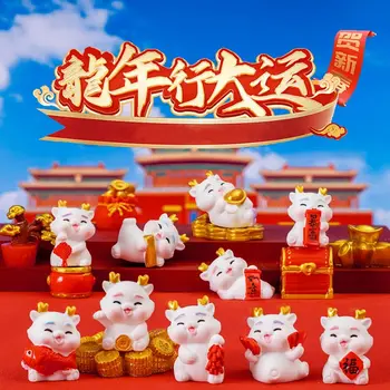 Lucky Charm Китайские фигурки драконов Сказочный сад С Новым годом Китайский зодиак Дракон Украшения для дома Микроландшафт