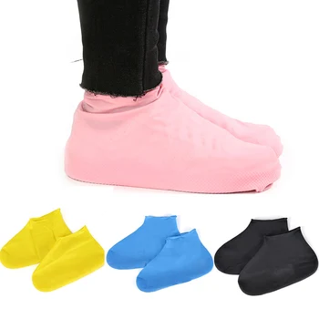 1 пара многоразовых латексных водонепроницаемых чехлов для обуви S/M/L Аксессуары Противоскользящие резиновые сапоги Сапоги Резиновые сапог