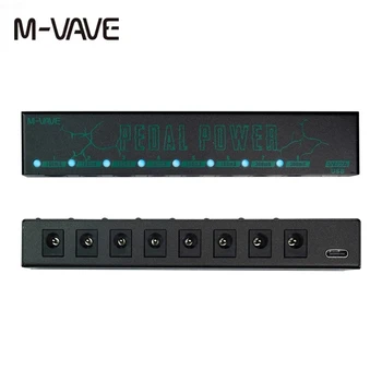 M-vave Гитарная педаль эффектов Блок питания 8 изолированных выходов постоянного тока / 5 В USB-выход для 9 В Защита гитарных аксессуаров