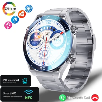 Для умных часов Huawei Xiaomi NFC Мужской GPS-трекер AMOLED 454 * 454 HD Экран ЭКГ + PPG Bluetooth Call SmartWatch 2024 Новинка