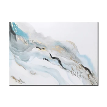 Посмотрите на горы над облаками Абстрактная картина маслом Настенное искусство Домашний декор Картина Современная картина маслом на холсте Без рамы