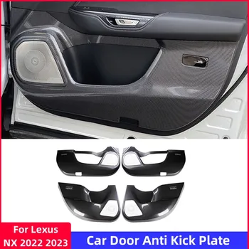  Автомобильная дверь из углеродного волокна ABS Anti Kick Pad для Lexus NX260 NX350h NX400h 2022 2023 Защитные наклейки на боковой край двери автомобиля