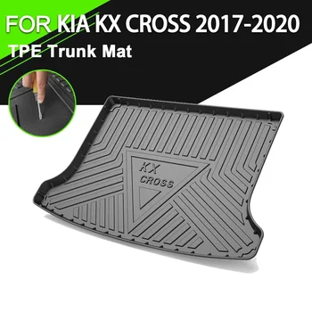  Коврик для крышки заднего багажника автомобиля для KIA KX CROSS 2017-2020 TPE Водонепроницаемые нескользящие резиновые аксессуары для грузового вкладыша