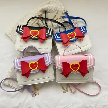 Bowknot Дизайнерские кошельки и сумки Kawaii Сумка через плечо для молодых девушек Женская сумка через плечо Униформа Сумка-мессенджер