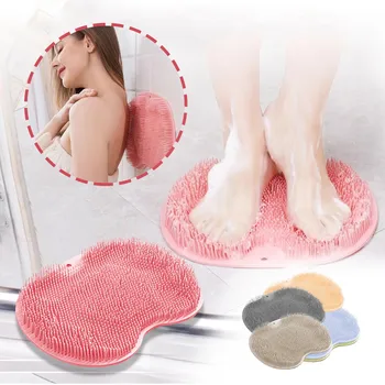  Растирание спины и протирание ног с присоской Ванная комната Щетка для массажа ног Подушечка для ног