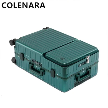 COLENARA USB-чемодан для зарядки 20-дюймовый посадочный ящик с алюминиевой рамой 24-дюймовый чехол для тележки из АБС-пластика + ПК 26 Ящик для паролей Чемодан для каюты