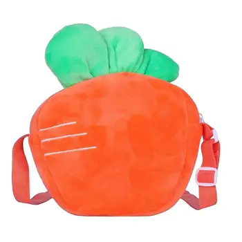 Детский кошелек через плечо Морковные клубничные сумки через плечо Кошелек через плечо для девочек Милая плюшевая сумка Милый рюкзак через плечо Пасхальный подарок