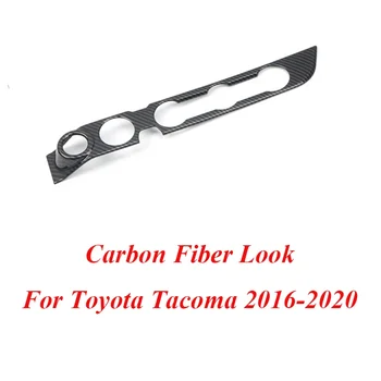 Для Toyota Tacoma 2016 2017 2018 2019 2020 Carbon Fiber Look Ручка кондиционера автомобиля Панель Отделка крышки наклейка ABS Аксессуары