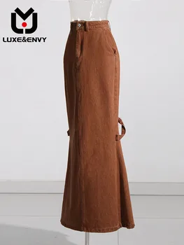 LUXE&ENVY 2023 Новое модное карманное украшение под юбкой с разрезом 
