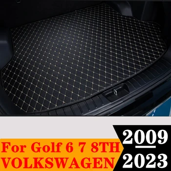 Sinjayer Авто Багажник Коврик ВСЕПОГОДНЫЙ Хвостовой Багажник Багажник Ковер Грузовой Вкладыш Чехол FIT Для Volkswagen Golf 6 7 8th 2009-2023