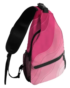 День святого Валентина Розовые геометрические геометрические нагрудные сумки для женщин и мужчин Водонепроницаемые сумки-мессенджеры Спортивная сумка через плечо на одно плечо