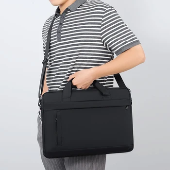 15,6-дюймовая сумка для ноутбука Бизнес-сумка через плечо большой емкости Утолщенная сумка-вкладыш Носимая сумка для ноутбука
