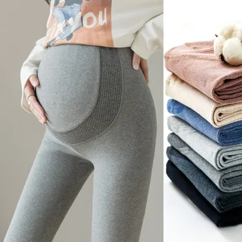 Повседневные леггинсы для беременных женщин Брюки для беременных Брюки для фитнеса Узкие эластичные брюки с высокой талией Спортивная одежда для беременных