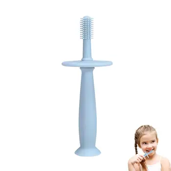 Детская силиконовая зубная щетка 360Тренировочные зубные щетки с всасывающим основанием Детские силиконовые зубные щетки Прорезыватели для младенцев Прорезывание зубов