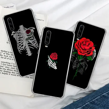 Ярко-красные розы Цветы Чехол для телефона для Huawei Y9S P Smart 2021 Y5 Y6 Y7 Y9 Honor 50 20 20S Pro 10i 10 Lite 9 9X 8 8A 8X 8S Cove