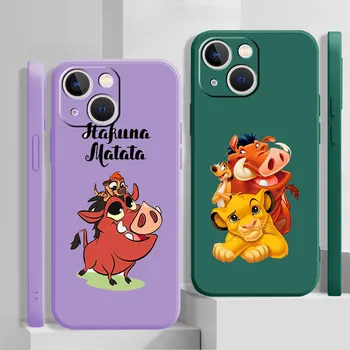 Сумка-бампер Disney Lion King Чехол для Apple iPhone 13 Mini 11 Pro Max 12 Pro 7 14 Plus 8 14 Мягкий квадратный чехол для жидкости