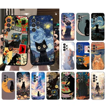 Art Cat Чехол для телефона Samsung S23 S22 S21 S20 Ultra S20 S22 S21 S10E S21 S20 FE S24 Plus