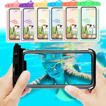 Универсальный водонепроницаемый чехол Сотовые телефоны Водонепроницаемая защитная оболочка Подводное плавание Сухой чехол для Iphone Samsung