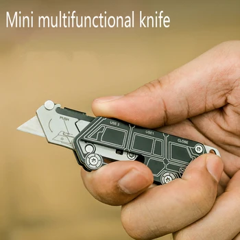 Новый мини-съемный лезвие SK5 Лезвие Универсальный нож Авиационная алюминиевая ручка EDC Открытый мультитул Острый резак для бумаги