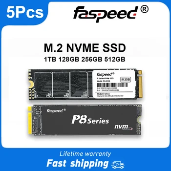 Faspeed 5 шт. SSD 1 ТБ 512 ГБ M2 Nvme Твердотельный накопитель 128 ГБ 256 ГБ PCIe 2280 Жесткий диск для ПК Ноутбук Настольный внутренний жесткий диск M 2 Nvme