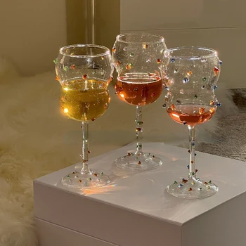 Красочный бокал Игристый драгоценный камень Коктейль Чашки для шампанского Термостойкий бокал для шампанского купе Бокал для вина Бокал для вина