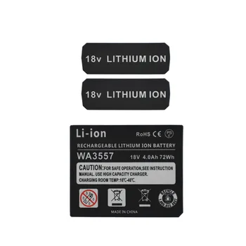 WA3557 Литий-ионный аккумулятор 4,0 Ач Наклейка для литиевой батареи Worx 18 В Аксессуары для этикеток WU268 WA3525 WG545 WG155 WG255