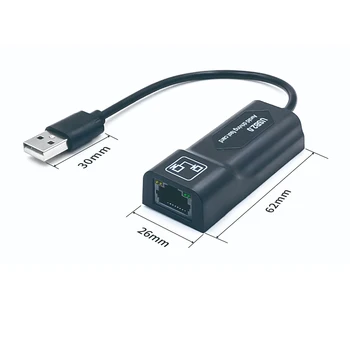 Внешняя сетевая карта USB 2.0 Mini USB - RJ45 Ethernet Адаптер LAN Кабель 10/100 Мбит/с для Win 7 8 10 XP для Mac PC Ноутбук