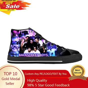 Backstreet Boys Поп-рок-группа Музыкальная певица Смешная повседневная ткань Обувь Высокий верх Удобные дышащие 3D-печать Мужчины Женщины Кроссовки