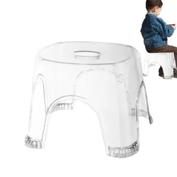  Табурет-ступенька для детей Многофункциональная портативная прозрачная скамейка для душа Маленькая для прикроватной гостиной Спальня Кухня Квартира