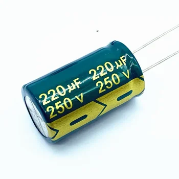 5 шт./лот высокочастотный низкоимпедансный алюминиевый электролитический конденсатор 250 В 220 мкФ размер 18 * 30 мм 220 мкФ 20%