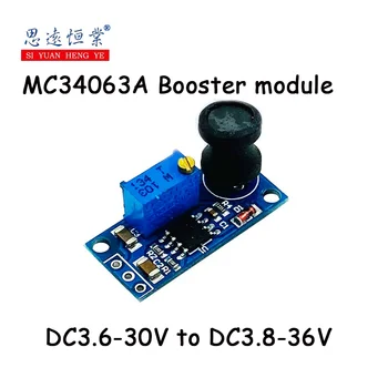 1шт MC34063A бустерный модуль Выходное напряжение платы усилителя DC-DC регулируется от 3,6-30 В постоянного тока до 3,8-36 В постоянного тока