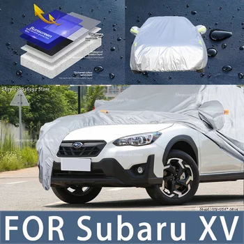 Для Subaru XV Наружная защита Полные автомобильные чехлы Снежный чехол Солнцезащитный козырек Водонепроницаемый пыленепроницаемый экстерьер Автомобильные аксессуары