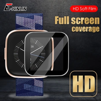 99D Изогнутая защитная пленка для экрана с полным покрытием для смарт-часов Fitbit Versa 3 2 Lite Sense Мягкая защитная пленка Не закаленное стекло