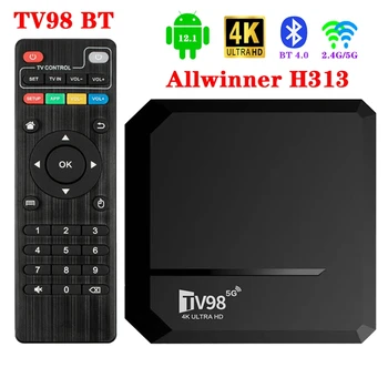 TV98 BT TV Box 2G+16G Allwinner H313 Android 12.1 Smart TV Box 2.4G + 5G WIFI+BT 4.0 4Kx2k TV98 Медиаплеер