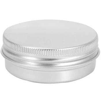  Упаковка из 40 круглых алюминиевых банок с завинчивающейся крышкой - Алюминиевая бутылка с завинчивающейся крышкой и круглым жестяным контейнером