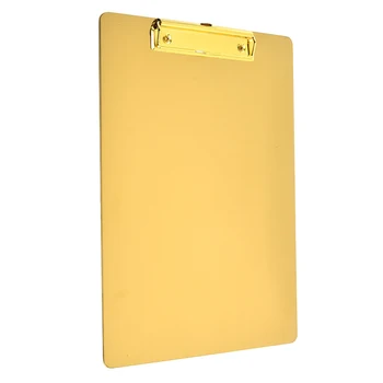  Золотой изысканный буфер обмена из нержавеющей стали для планшета Блокнот из нержавеющей стали A4