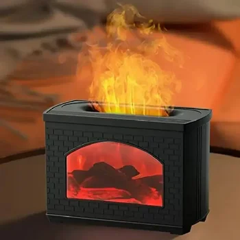  Пламя Эфирное масло Диффузор Портативный USB-увлажнитель воздуха Ароматический диффузор 270 мл 3D Моделирование Камин Ароматерапевтическая машина